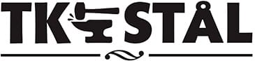 TK Stål logo med hammer grafik